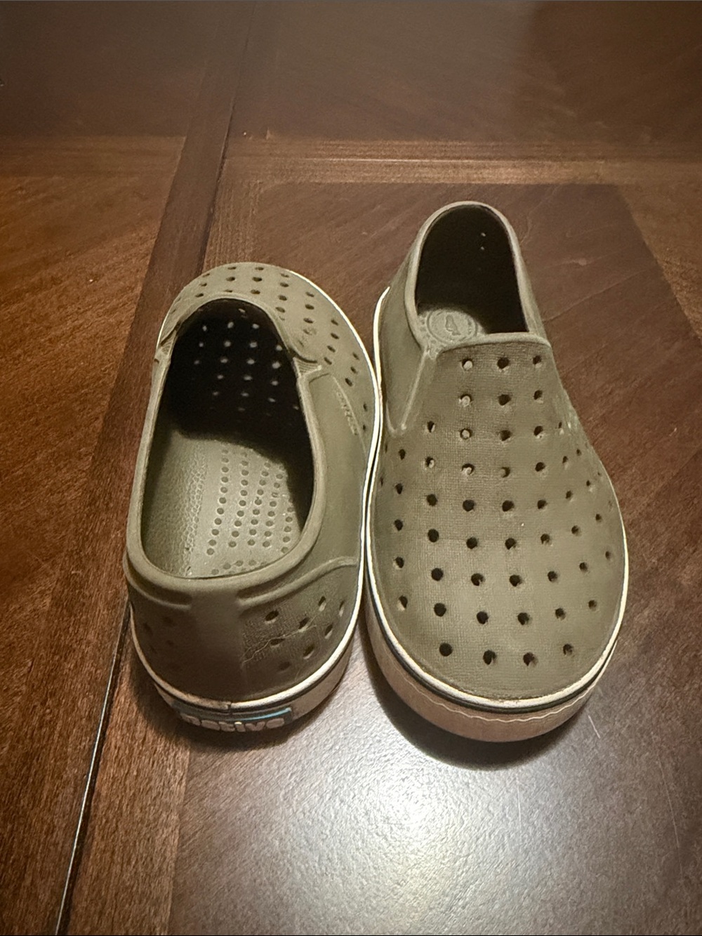 Native Shoes Kids Slip-On Sneakers in Olive